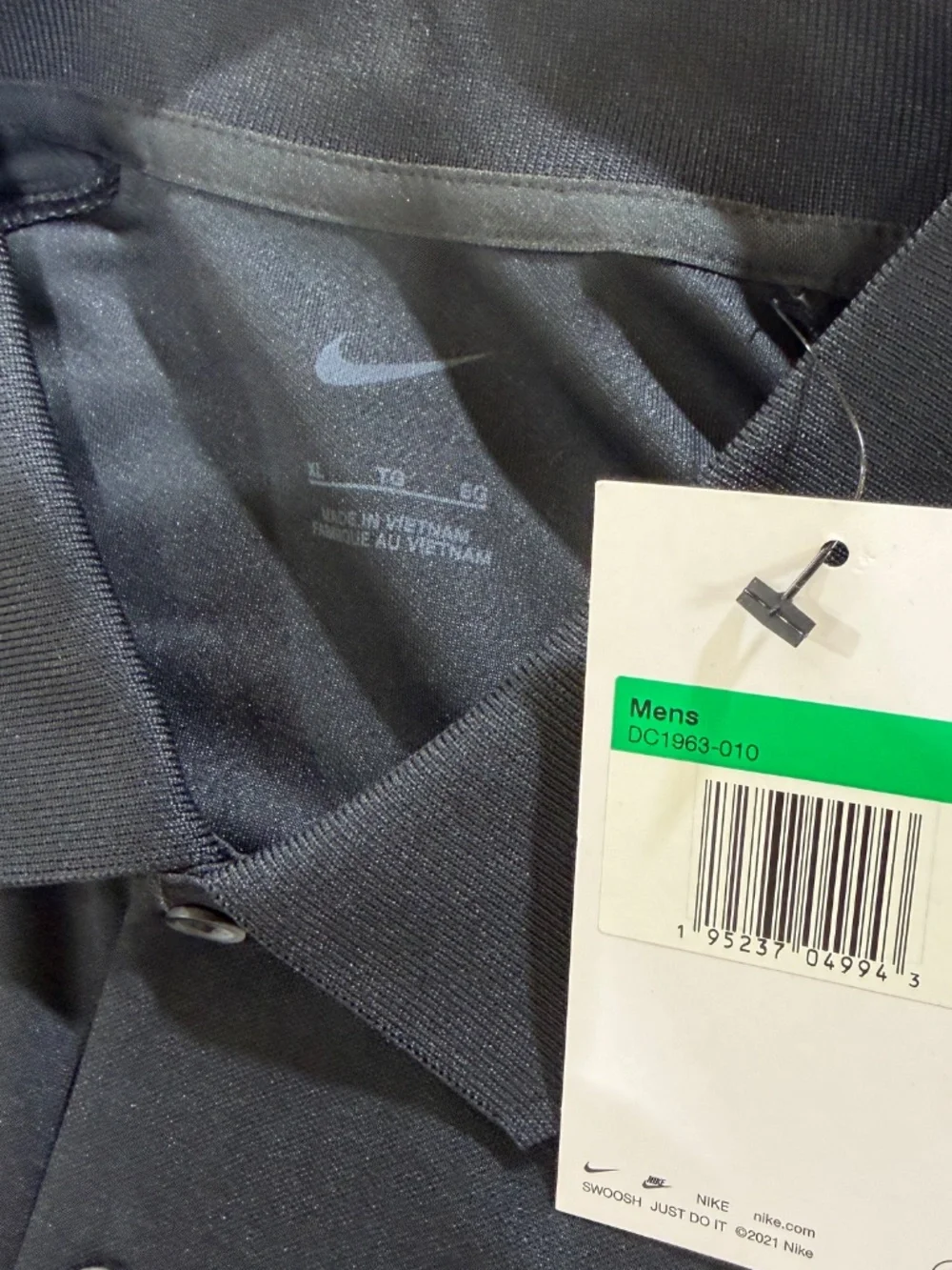 NWT Nike Mens XL Polo Shirt Short Sleeve Black Juniper Networks Tech Logo Golf